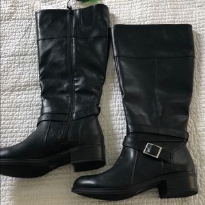 Arizona black wide calf boot.